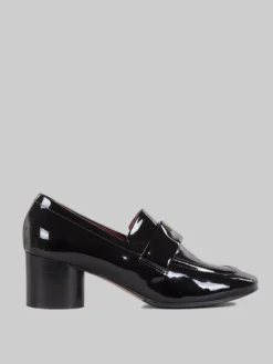 Sale LORENA PAGGI MOCASSINI IN PELLE NERA EFFETTO VERNICE Nero