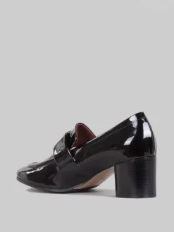 Sale LORENA PAGGI MOCASSINI IN PELLE NERA EFFETTO VERNICE Nero