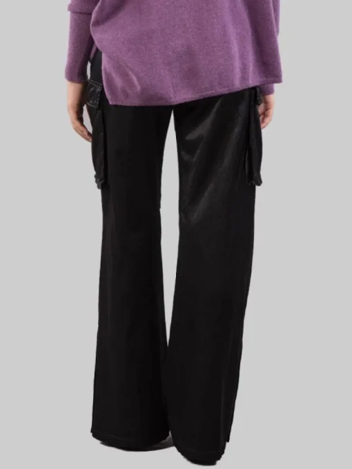 Online I LOVE MP PANTALONI CARGO IN RASO ELASTICIZZATO Nero