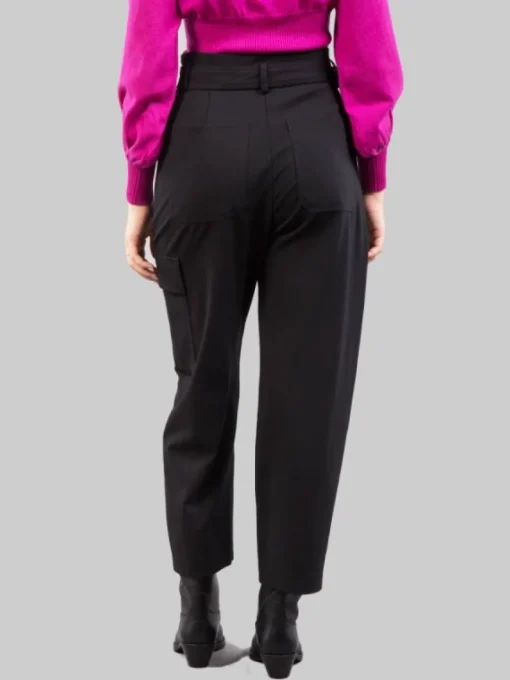Best PINKO PANTALONI CARGO NERI IN TESSUTO ELASTICIZZATO CON CINTURA LOVE BIRDS Nero