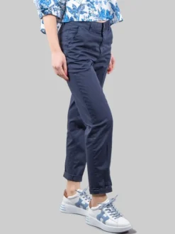 Online CIGALA'S PANTALONI CHINO A SIGARETTA IN COTONE ELASTICIZZATO BLU SCURO Bluscuro