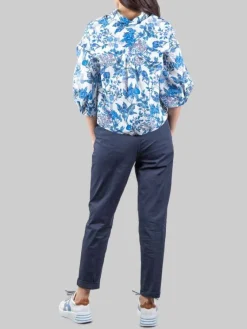 Online CIGALA'S PANTALONI CHINO A SIGARETTA IN COTONE ELASTICIZZATO BLU SCURO Bluscuro
