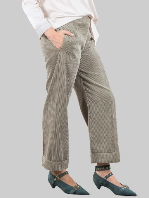 Outlet D.EXTERIOR Pantaloni cropped in velluto