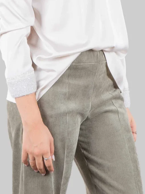Outlet D.EXTERIOR Pantaloni cropped in velluto