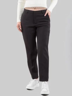 New RED VALENTINO PANTALONI CROPPED NERI IN CADY TECNICO ELASTICIZZATO Nero