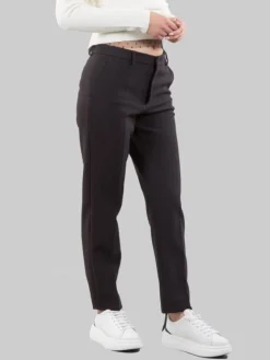 New RED VALENTINO PANTALONI CROPPED NERI IN CADY TECNICO ELASTICIZZATO Nero