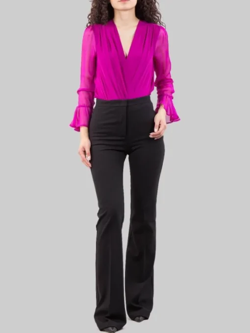 Clearance PINKO PANTALONI FLARE HULKA NERI IN TESSUTO ELASTICIZZATO Nero