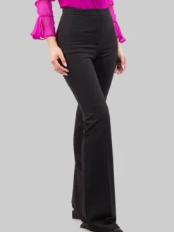 Clearance PINKO PANTALONI FLARE HULKA NERI IN TESSUTO ELASTICIZZATO Nero