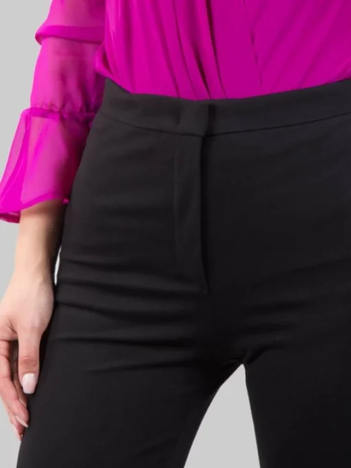 Clearance PINKO PANTALONI FLARE HULKA NERI IN TESSUTO ELASTICIZZATO Nero
