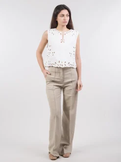 Outlet SEVENTY Pantaloni in crêpe