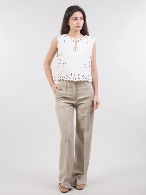 Outlet SEVENTY Pantaloni in crêpe