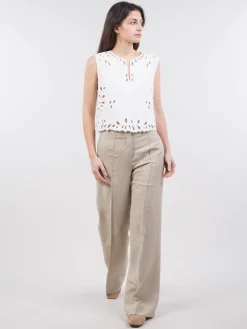 Outlet SEVENTY Pantaloni in crêpe