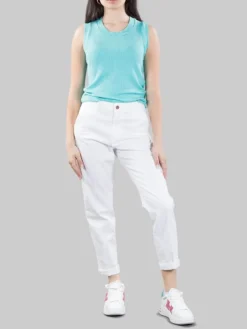 Hot CIGALA'S PANTALONI IN DENIM MODELLO CHINO RELAXED Bianco