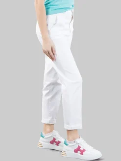Hot CIGALA'S PANTALONI IN DENIM MODELLO CHINO RELAXED Bianco