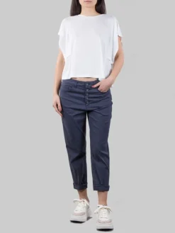 Clearance DONDUP PANTALONI KOONS LOOSE FIT CON BOTTONI GIOIELLO Blu