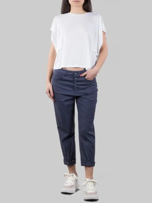 Clearance DONDUP PANTALONI KOONS LOOSE FIT CON BOTTONI GIOIELLO Blu