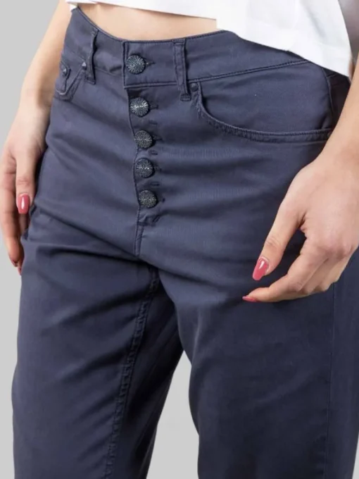 Clearance DONDUP PANTALONI KOONS LOOSE FIT CON BOTTONI GIOIELLO Blu