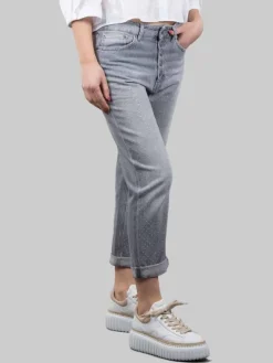 Online DONDUP PANTALONI KOONS GRIGI LOOSE FIT CON STRASS ALL OVER Grigio