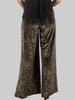 Discount PHO FIRENZE PANTALONI PALAZZO IN TESSUTO EFFETTO CINIGLIA Animalier