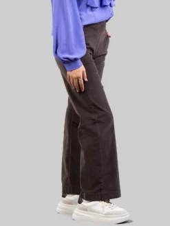 Discount CIGALA'S PANTALONI RELAXED CHINO A VITA ALTA CAFFÈ IN VELLUTO ELASTICIZZATO Marrone