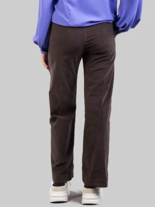 Discount CIGALA'S PANTALONI RELAXED CHINO A VITA ALTA CAFFÈ IN VELLUTO ELASTICIZZATO Marrone