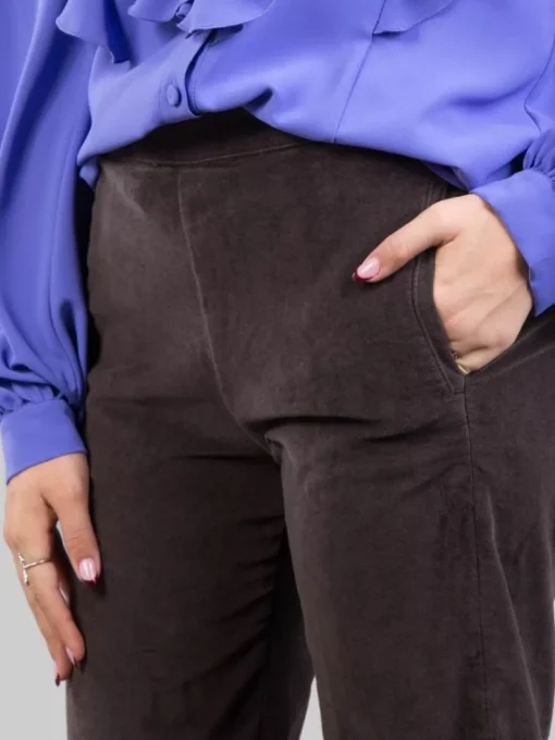 Discount CIGALA'S PANTALONI RELAXED CHINO A VITA ALTA CAFFÈ IN VELLUTO ELASTICIZZATO Marrone