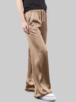 Fashion HERNO PANTALONI SPORTIVI IN SATIN CON ELASTICO IN VITA Sabbia