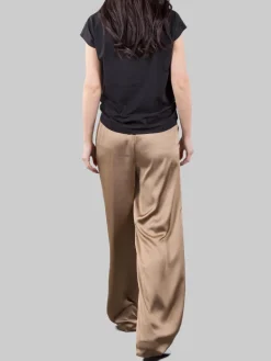 Fashion HERNO PANTALONI SPORTIVI IN SATIN CON ELASTICO IN VITA Sabbia