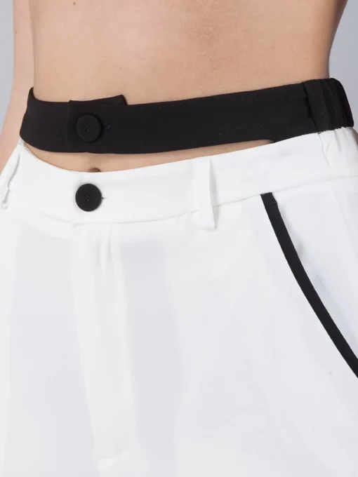 Clearance RED VALENTINO PANTALONI VITA ALTA PALAZZO IN GABARDINA DI LANA E VISCOSA SMOKE Grigio