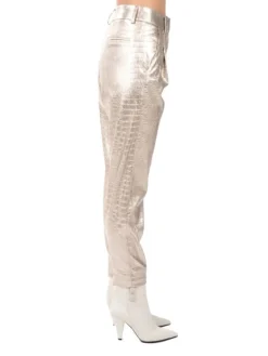Fashion ANIYE BY PANTALONI ZELMA IN ECOPELLE STAMPA COCCO Oro