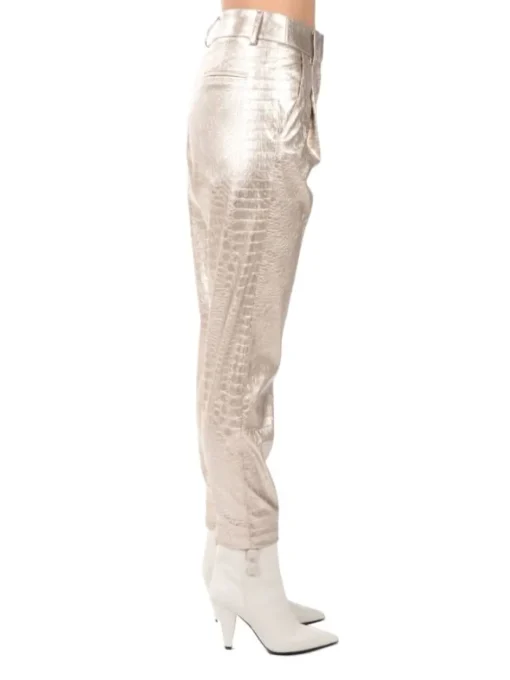 Fashion ANIYE BY PANTALONI ZELMA IN ECOPELLE STAMPA COCCO Oro