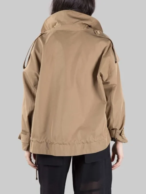 New PINKO PARKA CORTO POLIDORA IN COTONE TECNICO Verde