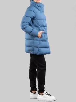 Outlet COLMAR ORIGINALS PIUMINO IN TESSUTO ELASTICIZZATO CON COLLO ALTO Azzurro