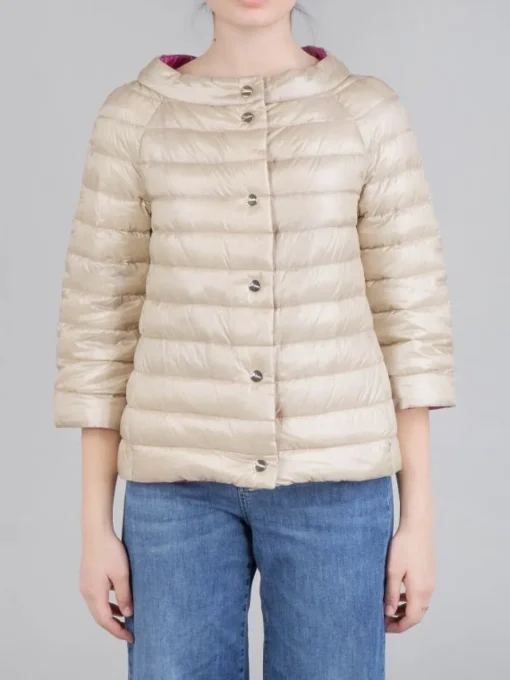 Sale HERNO PIUMINO CORTO MODELLO CAPPA REVERSIBILE Beige