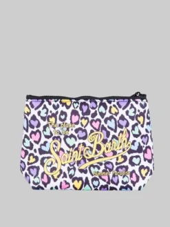Discount MC2 SAINT BARTH POCHETTE ALINE IN SCUBA A CUORI MULTICOLORE Fantasia