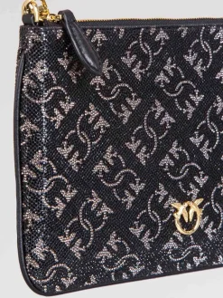 Discount PINKO Pochette monogram strass
