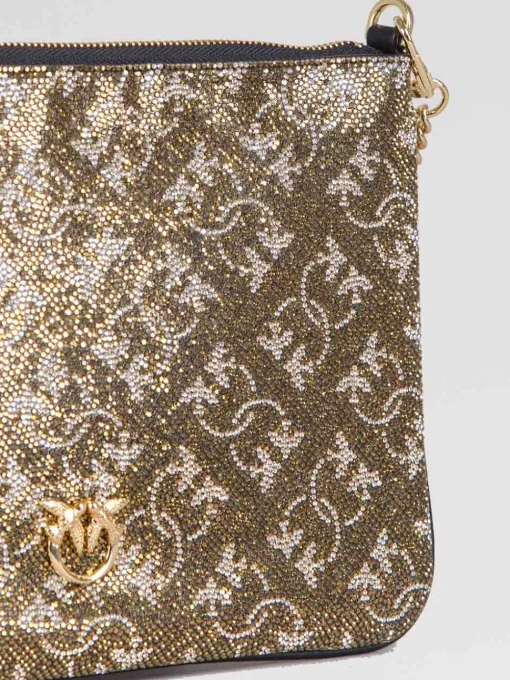 Best PINKO Pochette monogram strass