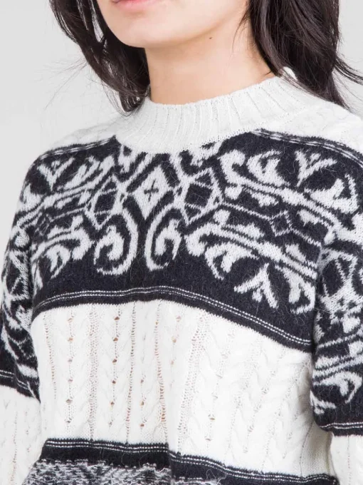 Clearance AKEP Pullover trecce e jaquard