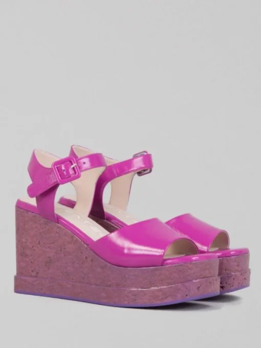Fashion STRATEGIA SANDALI IN PELLE LUCIDA CON ZEPPA