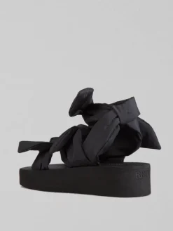 Clearance REDV SANDALI IN TAFFETAS CON FIOCCHI Nero