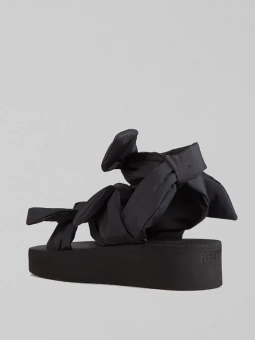Clearance REDV SANDALI IN TAFFETAS CON FIOCCHI Nero