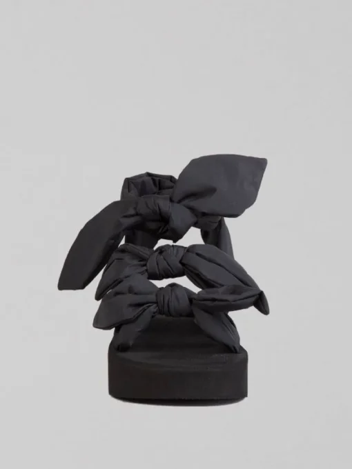 Clearance REDV SANDALI IN TAFFETAS CON FIOCCHI Nero