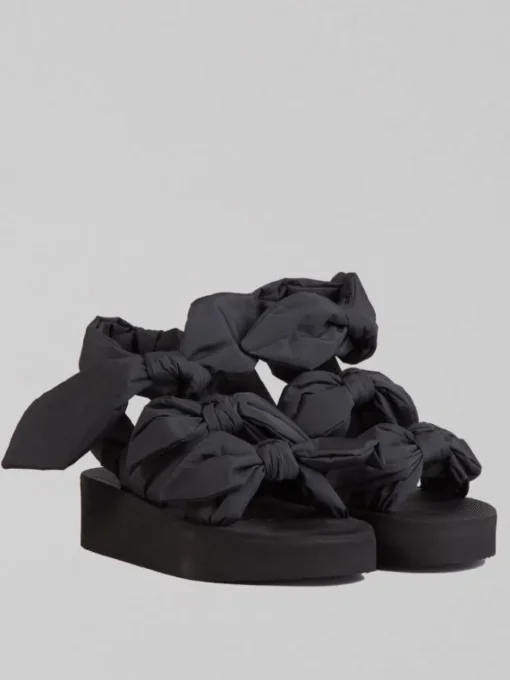 Clearance REDV SANDALI IN TAFFETAS CON FIOCCHI Nero