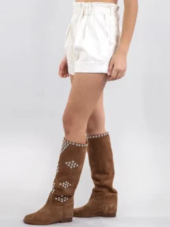 Fashion ANIYE BY SHORTS BIANCHI VALENTINA IN ECOPELLE A VITA ALTA Bianco