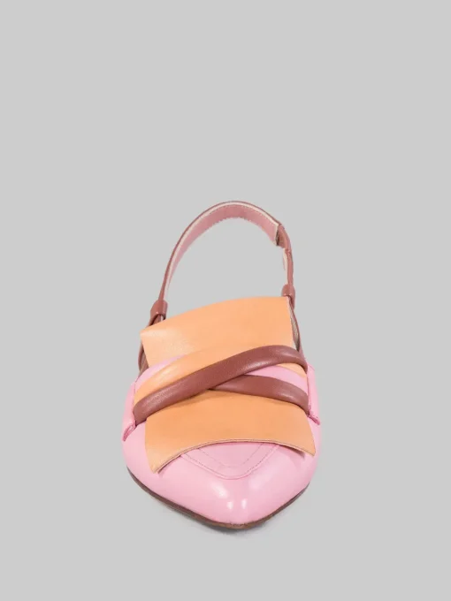 New LORENA PAGGI Slingback in pelle multicolore