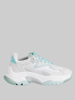 Best ASH SNEAKER ADDICT IN PELLE E TELA TECNICA BIANCHE E CELESTE ACQUA Bianco