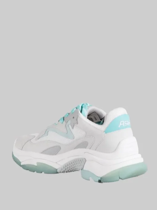 Best ASH SNEAKER ADDICT IN PELLE E TELA TECNICA BIANCHE E CELESTE ACQUA Bianco