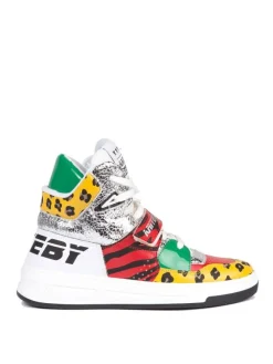 Hot ANIYE BY SNEAKER ALTE BASKET IN PELLE CON DETTAGLI ANIMALIER Multicolor