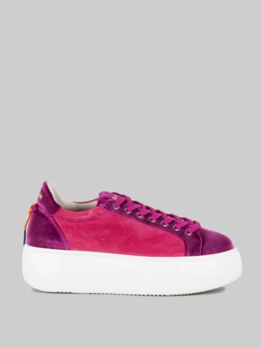 Clearance BARRACUDA SNEAKER BOLLA IN CAMOSCIO E TESSUTO VIOLA E ROSA SHOCKING Fuxia