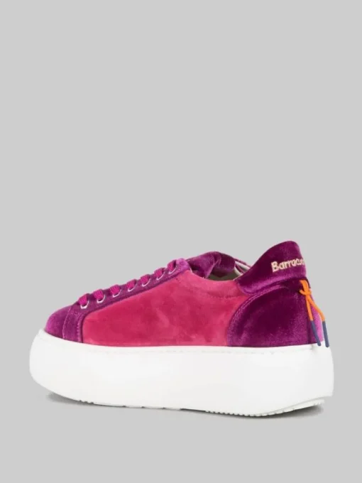 Clearance BARRACUDA SNEAKER BOLLA IN CAMOSCIO E TESSUTO VIOLA E ROSA SHOCKING Fuxia